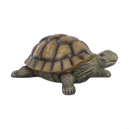 Gartenfigur für den Außenbereich, Kunstharz, realistischer Rasen, wetterfest, für Schildkröten-Skulptur mit lebensechten Details, Dekoration, Terrassen- oder Hofdekoration von Pumixiy