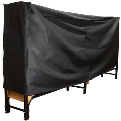 Kaminholz-Abdeckung, wasserdicht, strapazierfähig, Oxford-PVC, für den Außenbereich, mit verstärkten Griffen und Lüftungsschlitzen, für Wetterbeständigkeit und Belüftung, 2,4 m Kaminholz-Abdeckung, wasserdicht, strapazierfähig, Oxford-PVC, für den Außenbereich, mit verstärkten Griffen und Lüftungsschlitzen, für Wetterbeständigkeit und Belüftung, 2,4 m von Pumixiy