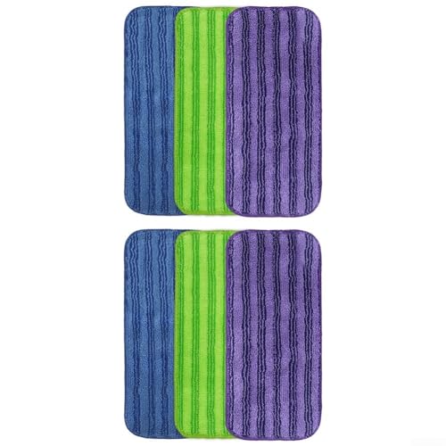 Mikrofaser-Wischmopp-Ersatz-Pads, kompatibel mit WetJet Bodenreiniger, wiederverwendbare Reinigungstücher, für Fliesen-Hartholz-Oberflächen, 30 x 14 cm (6 Stück) von Pumixiy