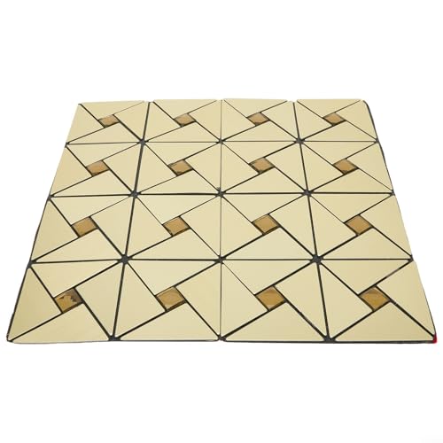 Mosaik-Aluminium-Wandfliesen, zum Abziehen und für Küche, Badezimmer, dekorative Fliesen, für Innenbereich, Heimdekoration, Büro, Hotel, Restaurant, Geschäft, 30 x 30 cm (Gold) von Pumixiy