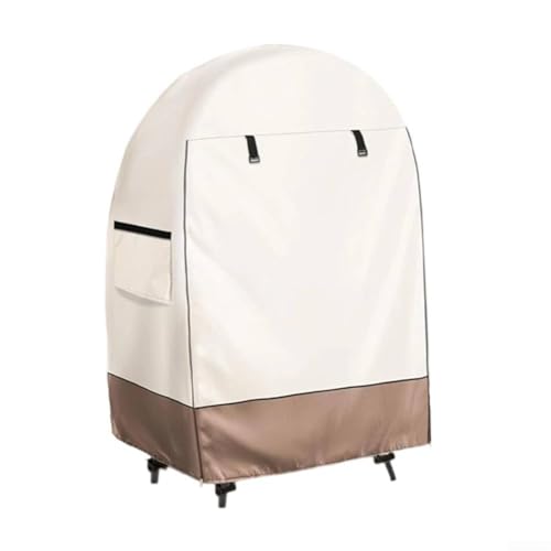 Outdoor-Eierstuhl-Abdeckung für Weiden-Terrassenkorb, mit Reißverschlüssen und windabweisendem Design, robuster 210D-Oxford-Gewebe-Schutzbezug (D) von Pumixiy