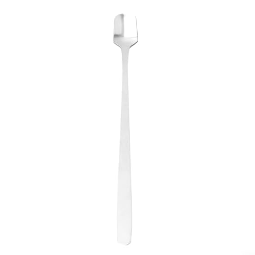 Pumixiy Edelstahl-Kaffee-Rührstäbchen mit langem Griff, Teelöffel, Küche, Bar, Eis, Cocktail-Mixwerkzeug, 15/17 cm langer Griff, Löffel (Silber 17 cm) von Pumixiy