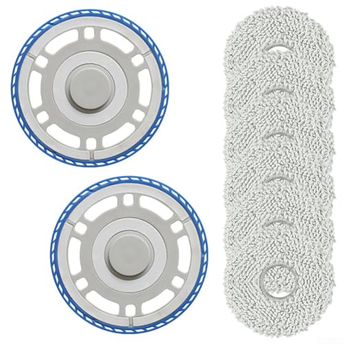 Pumixiy Ersatz-Mopp-Rahmenbrett-Set mit Mikrofaser-Reinigungstüchern für T30 T50 N30 Roboter-Staubsaugerzubehör schwarz von Pumixiy