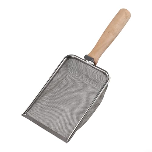 Pumixiy Gartensieb-Set aus Edelstahl, Gartensieb mit Holzgriff, ergonomisches Design zum Sieben von Kompost, Sandsieb, mehrere Maschengrößen, 1 mm - 5 mm, leicht (1 mm) von Pumixiy