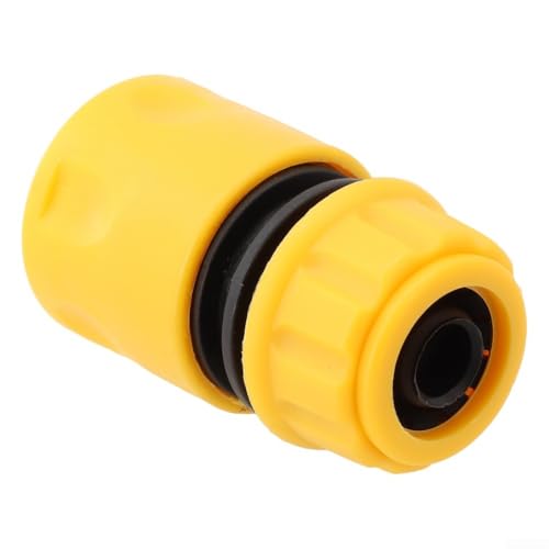 Pumixiy Gartenwasserschlauch, Schnellverbindung, temperaturbeständig, Polypropylen, Wasserstop-Anschluss, für Wasserhähne, Gummiguz, 12 mm, Gelb von Pumixiy
