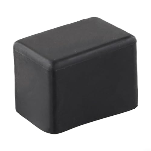 Pumixiy Gummi-Stuhlbeinkappe, Möbel, Bodenschutz, Tischfüße, Abdeckpolster, rutschfest, Silikon, Schutz für Hartholzböden, Geräuschreduzierung, rechteckig, schwarz, 12 Stück (20 x 30 mm) von Pumixiy