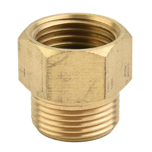 Pumixiy Hochdruckreiniger-Adapter M22 x 1,5 weiblich, metrischer Messinganschluss für Gartenschlauch, Schnellverbindungssystem, kompatibel mit Hochdruckreiniger-Geräten von Pumixiy
