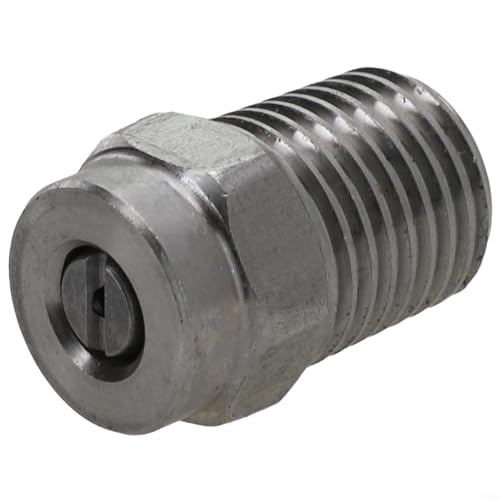 Pumixiy Hochdruckreiniger-Sprühdüse 1/4 Zoll Meg 0° 15° 25° 40° Edelstahl 304 Hochdruckreiniger Jet Waschdüse Lüfterform Wasserspray 1,2 mm 040 Größe 6000 PSI 400 bar (40°) von Pumixiy