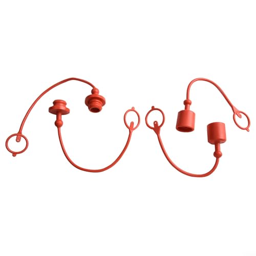 Pumixiy Industrielle 1,27 cm PVC-Hydraulik-Schnellverbindungs-Kupplung, Staubschutzkappen-Set, kompatibel mit ISO 5675-Standard-Stecker-/weiblicher Armaturen, 2 Sets (rot) von Pumixiy
