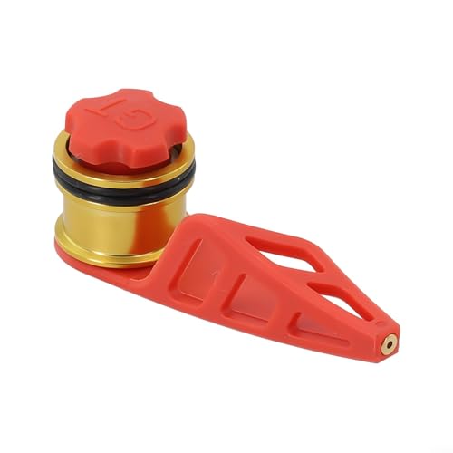 Pumixiy Luya Knotter Multifunktions-Angelknoten-Hilfsmittel zum Binden von Schnur, mit stromlinienförmigem Design, kompatibel mit 0,3–3,0 PE-Angelschnur, Kunststoff- und Metallkonstruktion (rot) von Pumixiy
