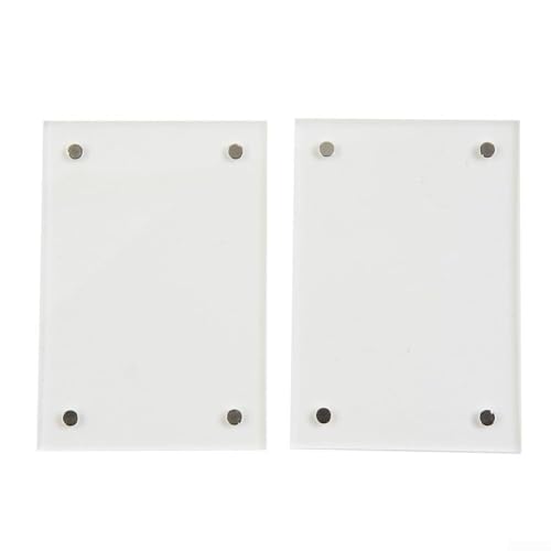 Pumixiy Magnetischer Acryl-Bilderrahmen, transparenter Bilderständer, transparenter Desktop-Halter für Zuhause, Büro, Foto-Dekoration (5,5 x 8,2 cm) von Pumixiy
