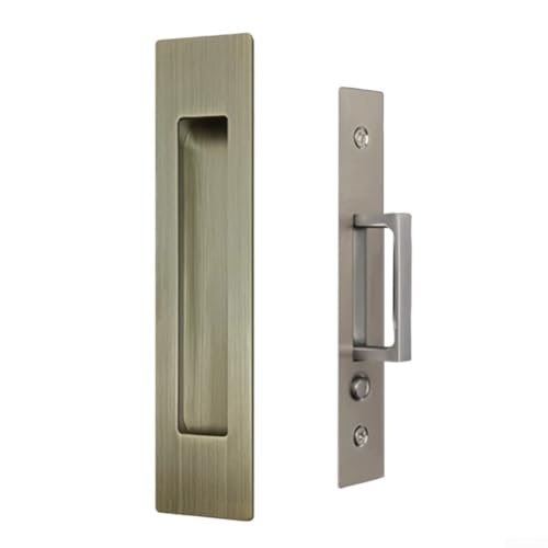 Pumixiy Minimalistischer Schiebetürgriff mit Pop-Up-Kante und versenktem Fingerbündig-Design, für Kleiderschrank, Tasche, einfache Installation, Silber (Bronze) von Pumixiy