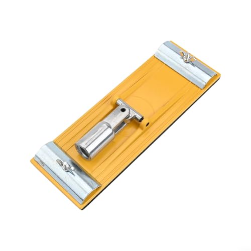 Pumixiy No-flip Pole Sander Head Aluminum Alloy Drywall Pole Sander Head With No-Flip Design Adjustable Angle Wall Sanding Tool For Paint Surface Finishing(Yellow) von Pumixiy