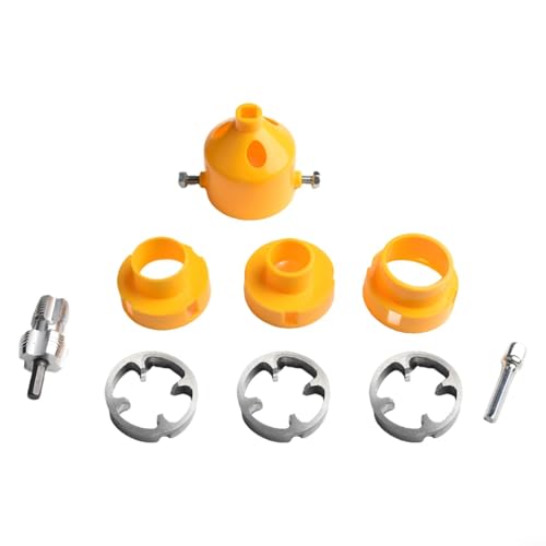 Pumixiy PVC-Rohrgewindeöffner-Set, 4-Punkt- & 6-Punkt-kompatibel, elektrische Bohrmaschinen-Aufsatz, Metall- und Kunststoffkonstruktion von Pumixiy