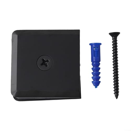 Pumixiy Quadratische Messing Glasklemme Türverkleidung Befestigung U-Form Halterung Halterung Hardware Halter Unterstützung für 8-12 mm gehärtetes Glas Badezimmer Duschwand Chrom (schwarz) von Pumixiy
