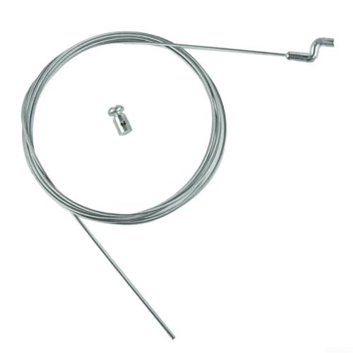 Pumixiy Rasenmäher-Gaszug-Reparatur-Set, 2 m, flexibler Stahldraht, Z-Haken, Endstück, Schraubverbinder für motorisierte Gartengeräte von Pumixiy