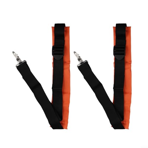 Pumixiy Rasenmäher Schultergurt Geschirr Verstellbar Nylon mit Gepolstertem Kissen für Trimmer Gras Unkrautfresser für Laubbläser Multi Head Gartengeräte Zwei Pack Schwarz Orange von Pumixiy