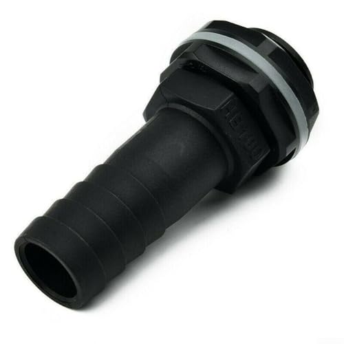 Pumixiy Regentonnen-Zapfhahn-Set, Regentonnen-Überlaufadapter, 2,5 cm, Anschlussset mit Unterlegscheibe und Kontermutter für Wasserspeicher, Tank, Gartenbewässerungssystem (1) von Pumixiy