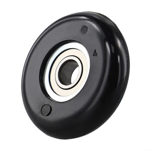 Pumixiy Rudermaschinen-Sitz-Rad mit Lager, Indoor-Rudergerät-Ersatzrad, 8 x 43 x 11 mm Sitzkissen, bewegliche Räder, schwarz, 43 mm Durchmesser (4 Stück) von Pumixiy
