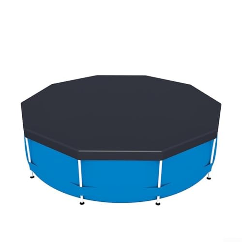 Pumixiy Schwimmbadabdeckung, runde Poolabdeckung für oberirdische Pools, robuste PE-Solarpool-Abdeckung, wasserdicht, staubdicht, Schwimmbadabdeckungen (3,7 m) von Pumixiy
