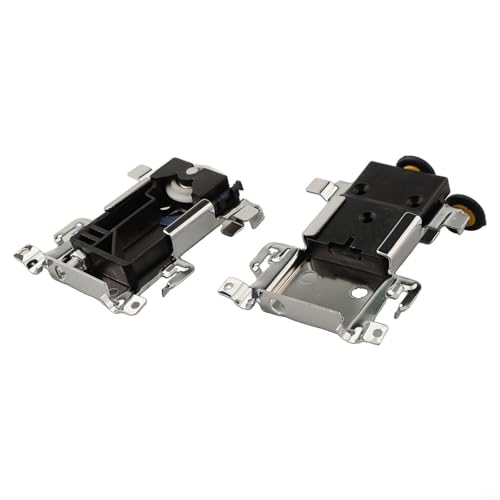 Pumixiy Seitlich montiertes Tür-Hardware-Rollen-Set, obere untere Nylonräder, Schiebetür-Schiebeschranksystem, Kleiderschrank-Türschiene, Riemenscheibenkit, Schiebetür-Hardware (1 Set) von Pumixiy