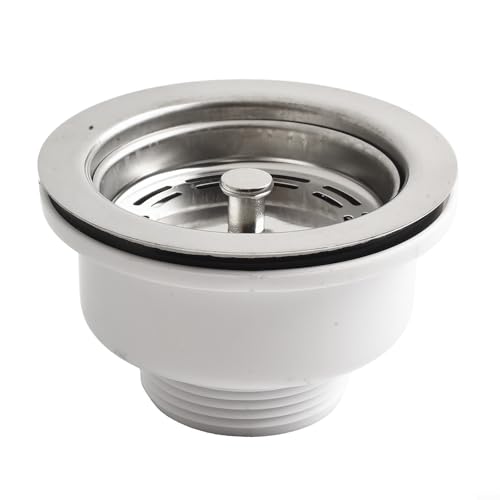 Pumixiy Spülbeckensieb, 7080 mm, Stahl, Abfluss-Set für Küche, stabil mit Flansch, passend für Standard-90 mm Edelstahl-Öffnung, PP-Konstruktion Pumixiy Spülbeckensieb, 7080 mm, Stahl, Abfluss-Set für Küche, stabil mit Flansch, passend für Standard-90 mm Edelstahl-Öffnung, PP-Konstruktion von Pumixiy