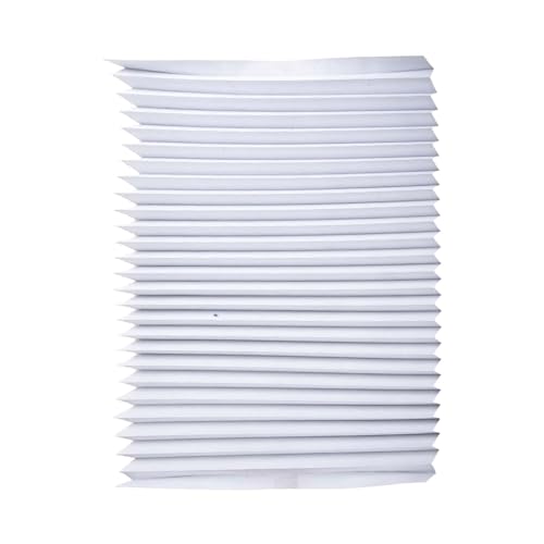 Pumixiy Temporäre Sichtschutzplissee ohne Bohren Fensterblenden schnurlose Verdunkelungsvorhänge für Zuhause Büro Schlafzimmer 150 x 60 cm Schwarz Grau Weiß (Weiß) von Pumixiy