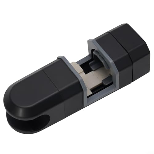 Pumixiy Verstellbare Duschkopfhalterung, verchromt, 15–30 mm Schienenhalter, 360 Grad drehbar, rutschfestes Design (schwarz) von Pumixiy