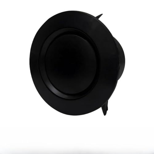 Runde Lüftungsschlitzabdeckung, Ablufthaube, Lüftungsgitter, ABS, schwarz, verstellbarer Luftstrom, Innenkanalsystem, einfache Position, geräuscharm, dekoratives Muster (125 mm) von Pumixiy