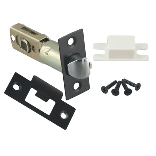 Türschloss aus Legierung, röhrenförmig, verstellbar, 60 mm, 70 mm, feuerfest, für Innenraum, Zimmertür, Einsteckschloss, Edelstahl, reibungslose Bedienung, einfache Installation (BlackET) von Pumixiy