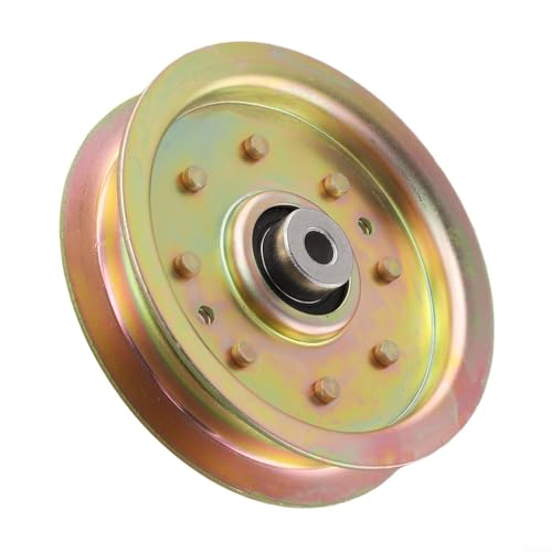Umlenkrolle, Rasenmäher, Einrillenrad, beschichtet, Ersatzriemen, Zink, 75604129b, kompatibel mit 95604129, kompatibel mit 75308171 für reibungslosen Deckriemenbetrieb im Freien von Pumixiy