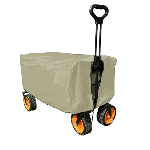 Wasserdichte staubdichte Abdeckung für Garten-Campingwagen mit verstellbarem Kordelzug für sicheren Schutz vor Regen, Staub und Wind für den Außenbereich (beige) von Pumixiy