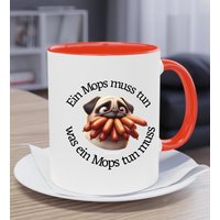 Nimmersatt Tasse Mops von Pummelpony