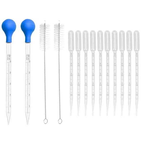 Pumuky 2 Stück Glaspipette Graduierte Pipette Graduierte Pipette 10ml, 10 Stück Einwegpipette Transferpipette 5ml,Pipette Transfertropfen für Labor Forschung Lebensmittel Schule Pumuky 2 Stück Glaspipette Graduierte Pipette Graduierte Pipette 10ml, 10 Stück Einwegpipette Transferpipette 5ml,Pipette Transfertropfen für Labor Forschung Lebensmittel Schule von Pumuky