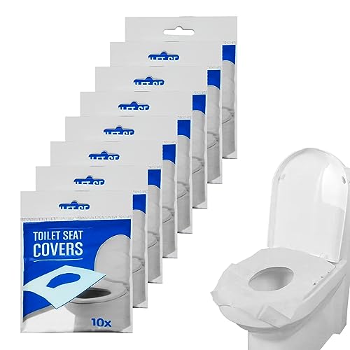 Pumuky 80 Protege Toilette Jetable,Protege WC Jetable,Protege Cuvette Wc Jetable,Serviette de Toilette Jetable,Tapis de Toilette Jetable Pour Voyage de Camping d’HôTel Public von Pumuky