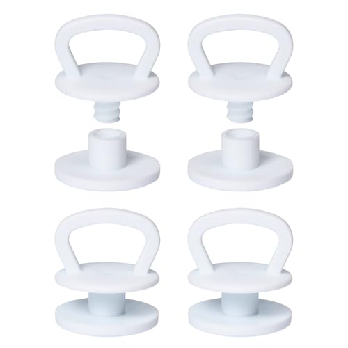 Ersatznieten für Bogg Bag, Nieten mit Schlaufen zum Aufhängen von Sonnenbrillen, Schlüsseln und anderen Gegenständen, Zubehör für Gummitaschen (weiß), 4 Stück von Pumwoy