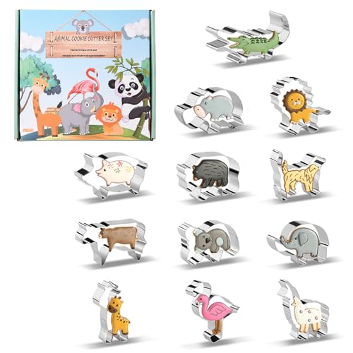 Pumwoy 12 Stück Plätzchen Ausstecher, Ausstechformen Set Plätzchenausstecher, Keksausstecher Edelstahl, Cookie Cutter DIY Fondant Plätzchenausstecher, Keksschneider Set Ausstechformen Kinder Pumwoy 12 Stück Plätzchen Ausstecher, Ausstechformen Set Plätzchenausstecher, Keksausstecher Edelstahl, Cookie Cutter DIY Fondant Plätzchenausstecher, Keksschneider Set Ausstechformen Kinder von Pumwoy