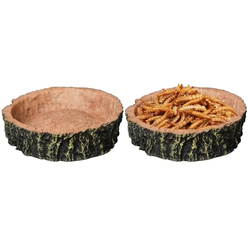 Pumwoy 2 Stück Reptilien Fressnapf, Reptile Feeder Dish, Terrarium Wasserschale, Corner Water Dish Wassernapf Reptilien, Schildkröten Zubehör Reptile Näpfe für Eidechse, Chamäleon, Gecko Pumwoy 2 Stück Reptilien Fressnapf, Reptile Feeder Dish, Terrarium Wasserschale, Corner Water Dish Wassernapf Reptilien, Schildkröten Zubehör Reptile Näpfe für Eidechse, Chamäleon, Gecko von Pumwoy