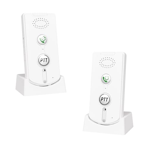Pumwoy 2-Wege-Sprach-Gegensprechanlage 1000M, Intelligente Sprach-Gegensprechanlage 2 Way Voice Intercom, Drahtlose Gegensprechanlage, Gegensprechanlagen für Büro, Zuhause (Weiß) (Weiß) von Pumwoy