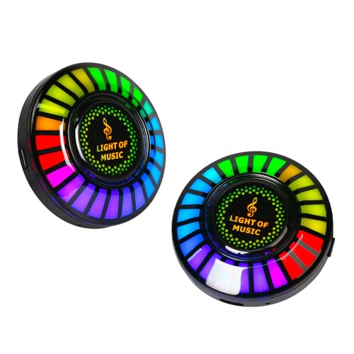 Pumwoy Auto-Musik-Rhythmus-Lampe Synchronisierte Klangfarbenänderungen, Sound Pickup Licht APP-Ein-Klick-Steuerung, Auto-Sprachaktiviertes Rhythmus-Licht Bunte Rhythmus Musik Licht für Autos, Musik Pumwoy Auto-Musik-Rhythmus-Lampe Synchronisierte Klangfarbenänderungen, Sound Pickup Licht APP-Ein-Klick-Steuerung, Auto-Sprachaktiviertes Rhythmus-Licht Bunte Rhythmus Musik Licht für Autos, Musik von Pumwoy