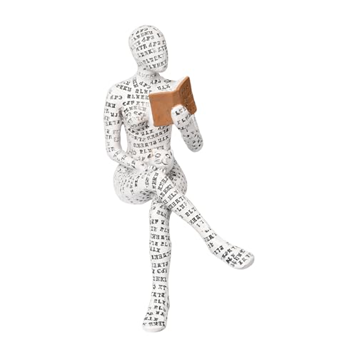 Pumwoy Frau lesen Bücherregal Dekor Abstrakter Moderner Stil, Lesende Frau Lesefigur aus Kunstharz, Innovative Lesende Dame, Dame Statue, Pulp Woman Reading Skulptur Bookshelf Decor (Stil 02) von Pumwoy