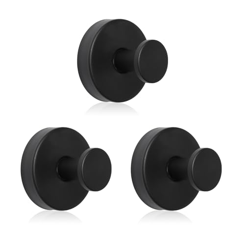 Pumwoy 3 Stück Saugnapf Haken Edelstahl, Saugnapfhaken Saughaken Extra Stark Belastbar 7kg, Handtuchhaken Bademantelhaken Handtuchhalter Ohne Bohren, Klebehaken Badezimmer Saugnäpfe Gewinde Hooks von Pumwoy