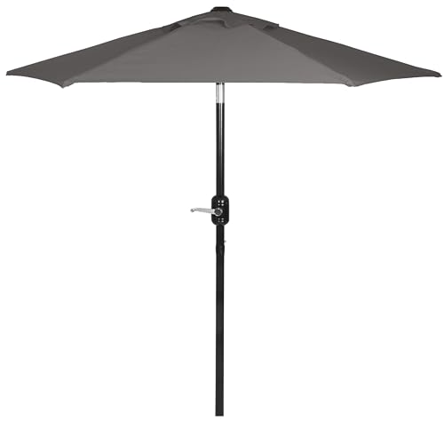 Punchau 6 ft Outdoor Terrasse Regenschirm mit Tilt – Markt Regenschirm – 4 Farben zur Auswahl. grau von Punchau