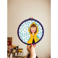 Pluviophile Punch Needle Nadelkunst Handgemachte Faser-Wanddekoration von Punchstag