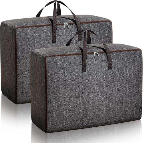 Punklong Bettwäsche Aufbewahrungstasche,Aufbewahrungstasche für Bettdecken,Große Aufbewahrungstasche mit Reißverschluss,wasserdichte tasche,ideal für Kleidung,Kissen,Bettwäsche Organisation (60L*2) Punklong Bettwäsche Aufbewahrungstasche,Aufbewahrungstasche für Bettdecken,Große Aufbewahrungstasche mit Reißverschluss,wasserdichte tasche,ideal für Kleidung,Kissen,Bettwäsche Organisation (60L*2) von Punklong