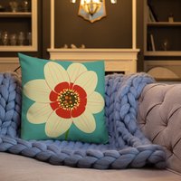 Dahlie Mondfeuer Kissen von PunkyBloomster