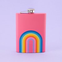 Retro Edelstahl Flachmann - Pink // Metall Flachmann, Alkohol Sassy, Wichteln Punky Pins von Punkypins