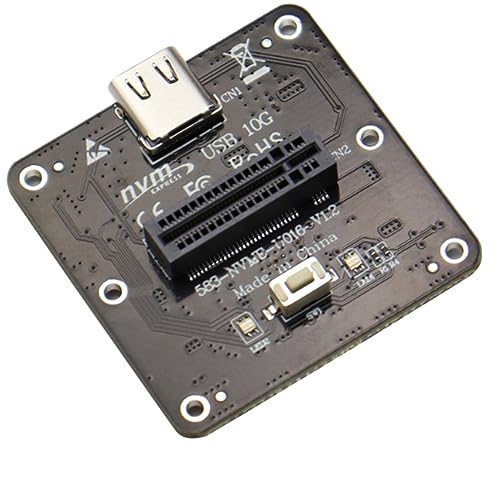 Puooifrty 1 Stück M.2 NVMe SATA SSD Gehäuse Adapterkarte Schwarz ABS 2TB JMS583 USB Gen2 10Gbps HDD Gehäuse Erweiterung Adapter Karte von Puooifrty