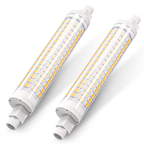 Puosike R7s LED 118mm, 10W R7s LED 118mm Lampe, R7s LED 118mm 2835-96LED Leuchtmittel Warmweiß 3000K 1000LM ersatz für 100W Halogenstäbe, Nicht Dimmbar/AC 220-240V/2er-Pack von Puosike