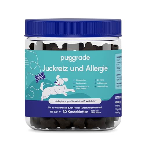 PupGrade Juckreiz und Allergie für Hunde – Hautgesundheit & Immununterstützung mit Atlantischem Lachsöl – Hilft bei Juckreiz – 30 Weiche Kausnacks von PupGrade